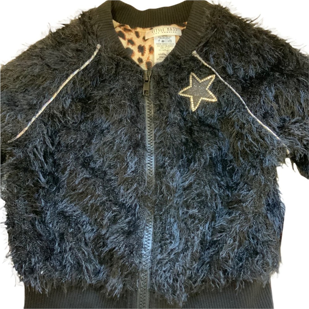 Little Mass Fuzzy Eyelash Star Jacket size 3T NWT - Picture 3 of 7